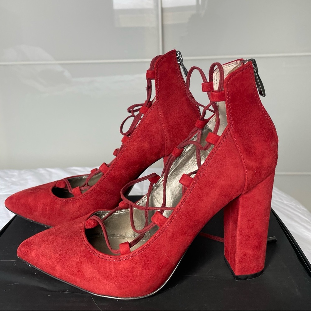 Saks Lace-up Heels